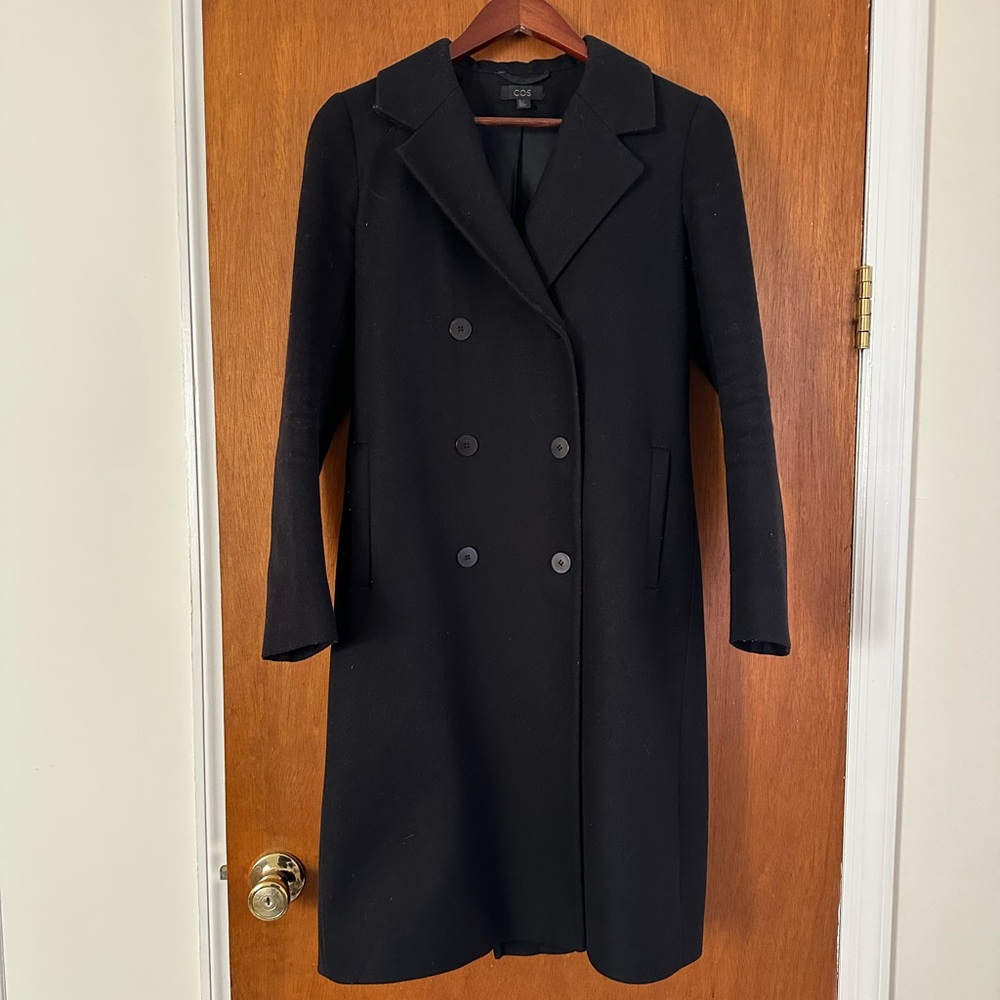 COS Double Breasted Wool Peacoat